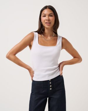 Cloud Rib Square Neck Tank